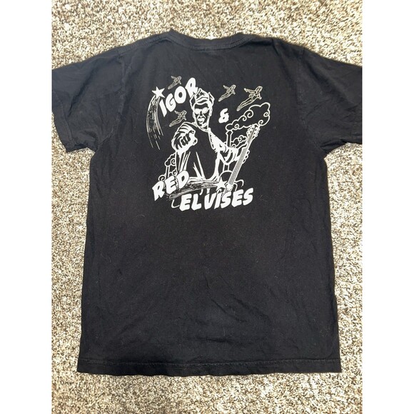 Vintage Igor and Red Elvises Band Ladies Black T-shirt size Small - Picture 5 of 5